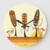 Afrikaanse dansers grote klok (Voorkant)