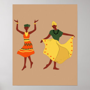 Afrikaanse dansers poster