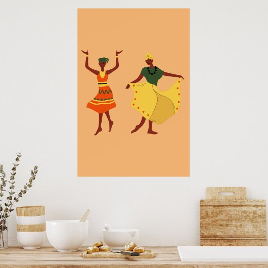 Afrikaanse dansers poster (Keuken)
