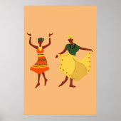 Afrikaanse dansers poster (Voorkant)