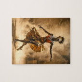 Afrikaanse danspuzzel legpuzzel (Horizontaal)