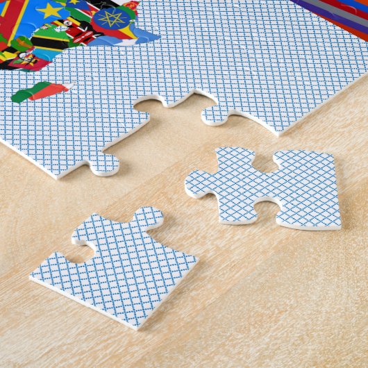Afrikaanse Decoratieve Jigzaag Puzzle Legpuzzel (Zijkant)