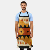 Afrikaanse design achtergrond in bruin en zwart schort (Gedragen)