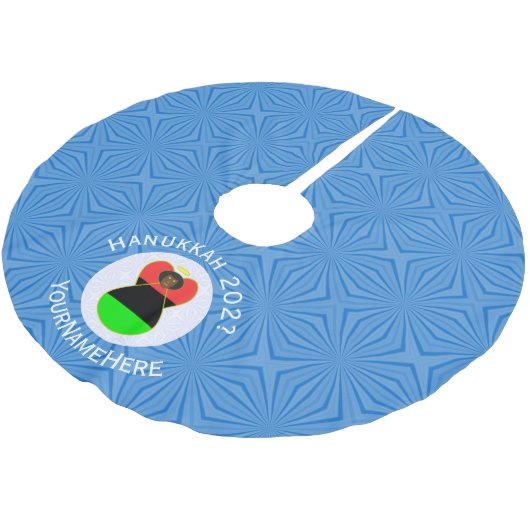 Afrikaanse Diaspora Angel Chanoeka Vlag gepersonal Kerstboom Rok (Gekanteld)