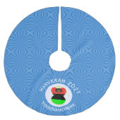 Afrikaanse Diaspora Angel Chanoeka Vlag gepersonal Kerstboom Rok (Voorkant)