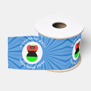 Afrikaanse Diaspora Engel Hanukkah Vlag Gepersonal Grosgrain Lint