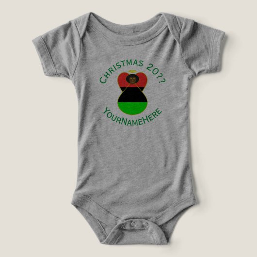 Afrikaanse diaspora engel kerstvlag gepersonalisee (Design voorkant)