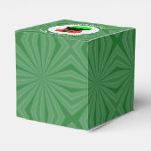 Afrikaanse diaspora engel kerstvlag gepersonalisee bedankdoosjes (Achterkant)