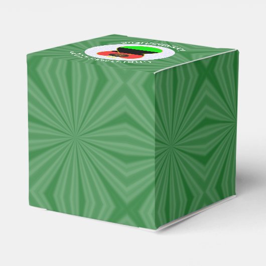 Afrikaanse diaspora engel kerstvlag gepersonalisee bedankdoosjes (Achterkant)