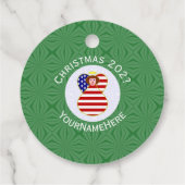 Afrikaanse diaspora engel kerstvlag gepersonalisee bedankjes labels (Achterkant)