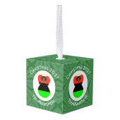 Afrikaanse diaspora engel kerstvlag gepersonalisee decoratie (Achter hoekig)