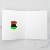 Afrikaanse diaspora engel kerstvlag gepersonalisee kaart (Binnen)