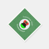 Afrikaanse diaspora engel kerstvlag gepersonalisee servet (Hoek)