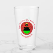 Afrikaanse diaspora engel rood gepersonaliseerd bi glas (Voorkant)