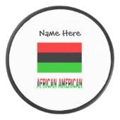 Afrikaanse diaspora of Amerikaanse vlag zwarte per Hockey Puck (Voorkant)