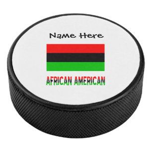 Afrikaanse diaspora of Amerikaanse vlag zwarte per Hockey Puck