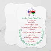 Afrikaanse Diaspora USA Vlag Hart Land Erfgoed Kaart (Voorkant / Achterkant)