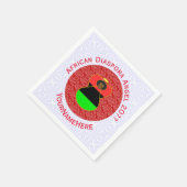 Afrikaanse diaspora vlag engel rood gepersonalisee servet (Hoek)