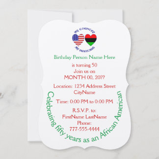 Afrikaanse Diaspora Vlag Hart Land Erfgoed USA Kaart