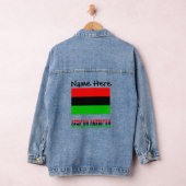 Afrikaanse diaspora vlag zwart personalisatie denim jacket (Hangar)
