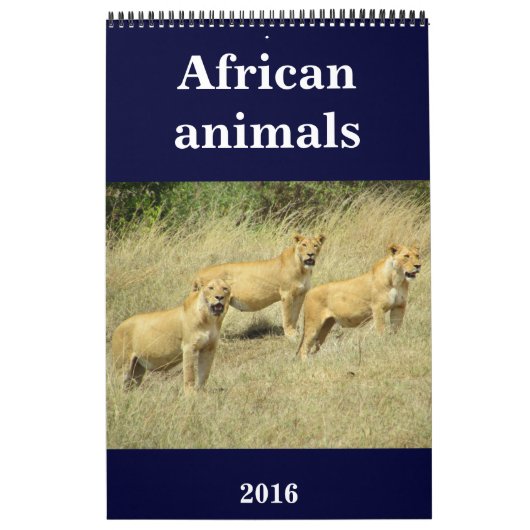 afrikaanse dieren 2016 kalender (Hoes)