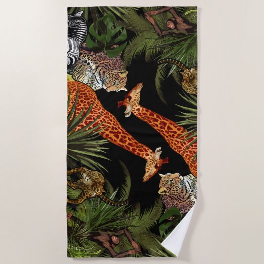 Afrikaanse dieren Badhanddoek (Voorkant)