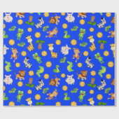 Afrikaanse dieren cadeaupapier (Vlak)