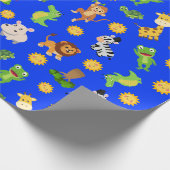 Afrikaanse dieren cadeaupapier (Hoek)