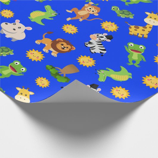 Afrikaanse dieren cadeaupapier (Hoek)