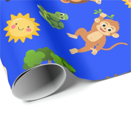 Afrikaanse dieren cadeaupapier (Rol Hoek)