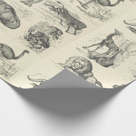 Afrikaanse dieren cadeaupapier (Hoek)
