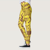 Afrikaanse dieren: Cultureel naadloos patroon. Leggings (Links)