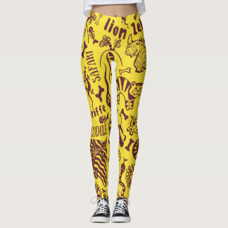 Afrikaanse dieren: Cultureel naadloos patroon. Leggings