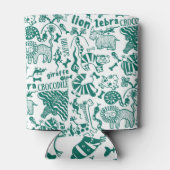 Afrikaanse dieren: divers naadloos patroon. blikjeskoeler (Achterkant)