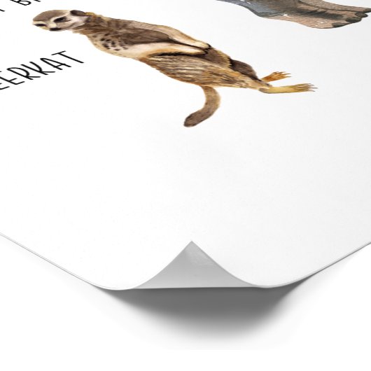 Afrikaanse Dieren Educatieve Klasposter Poster (Hoek)