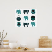 afrikaanse dieren en maskers poster (Keuken)