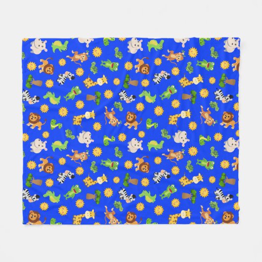 Afrikaanse dieren fleece deken (Voorkant (Horizontaal))