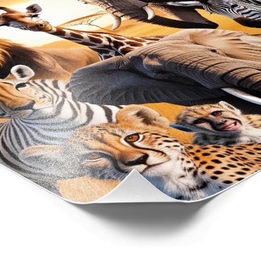 Afrikaanse dieren foto afdruk (Hoek)