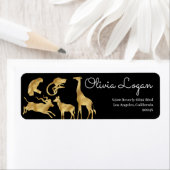 Afrikaanse dieren | Goud Adresetiket Etiket (Insitu)