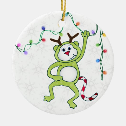 Afrikaanse dieren Kerstmis 1 Keramisch Ornament (Voorkant)