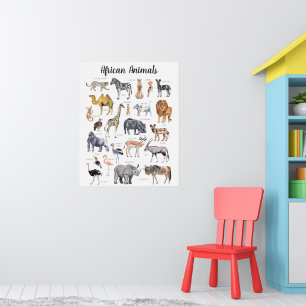 Afrikaanse dieren   Leerleslokaal onderwijs Poster