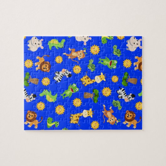 Afrikaanse dieren legpuzzel (Horizontaal)