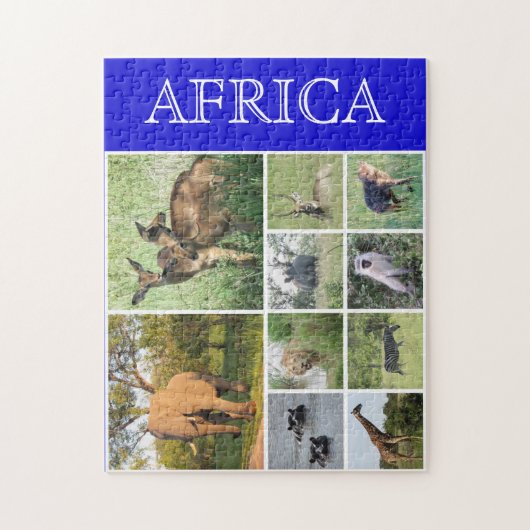 afrikaanse dieren legpuzzel (Verticaal)