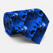 Afrikaanse dieren Midnight Satin Stropdas (Opgerold)