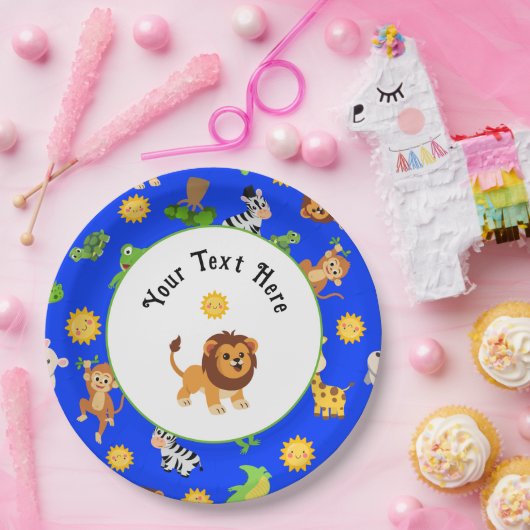 Afrikaanse dieren papieren bordje (Feest)