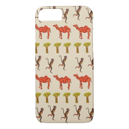 Afrikaanse dieren patroon iPhone 8/7, nauwelijks d Case-Mate iPhone Case (Achterkant)