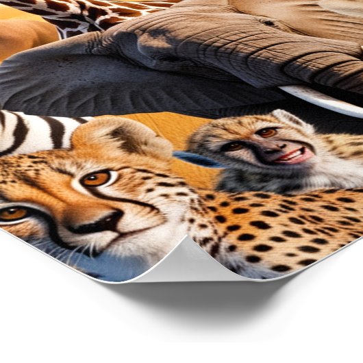 Afrikaanse dieren poster (Hoek)