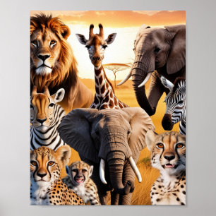 Afrikaanse dieren poster