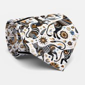 Afrikaanse dieren printen Boho Stropdas (Opgerold)