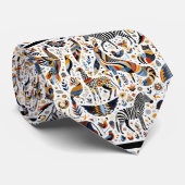Afrikaanse dieren printen Boho Stropdas (Opgerold)
